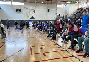 Rozgrywki boccia - hala sportowa